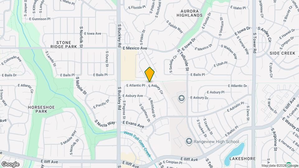 17357 E Asbury Cir Mapa y Detalles de la Ubicación