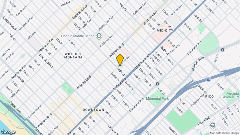 1402 Arizona Ave, Unit 9 Map and Location Details