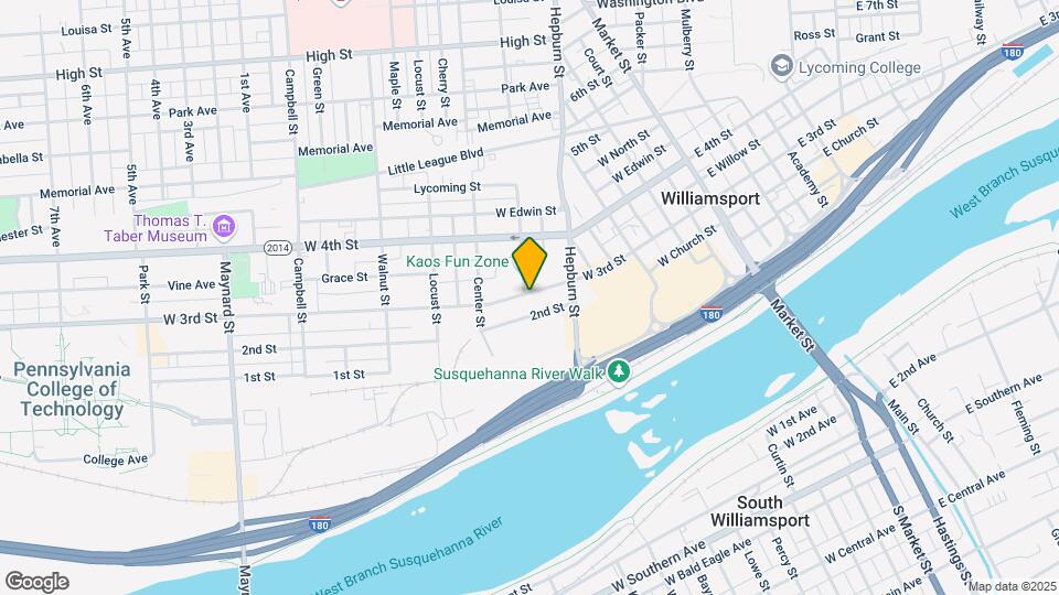 The Allegheny Mapa y Detalles de la Ubicación