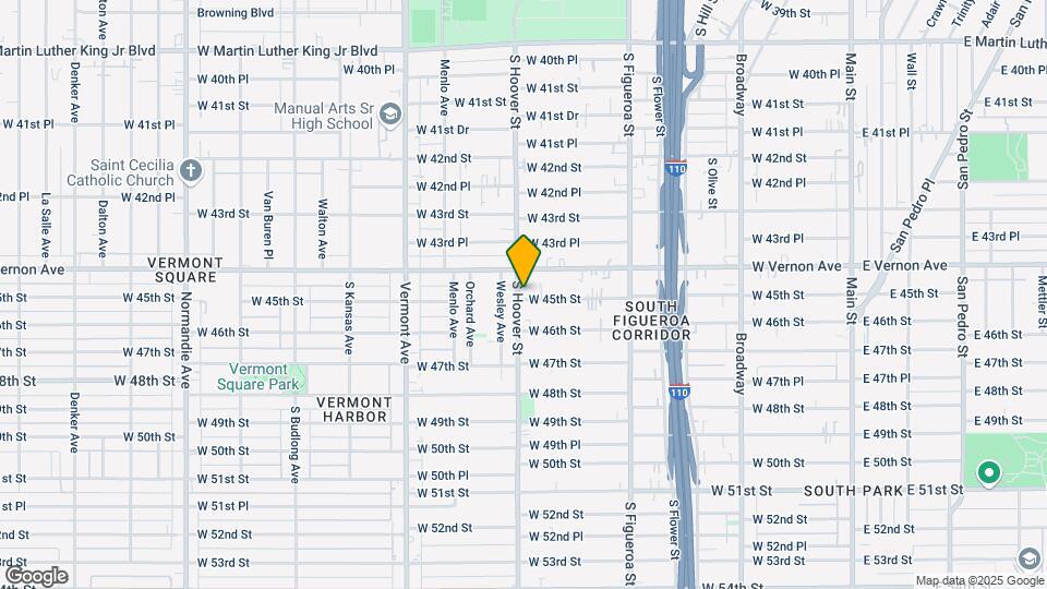 4416 S Hoover St Map and Location Details