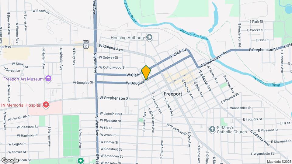 123 N Cherry Ave Map and Location Details