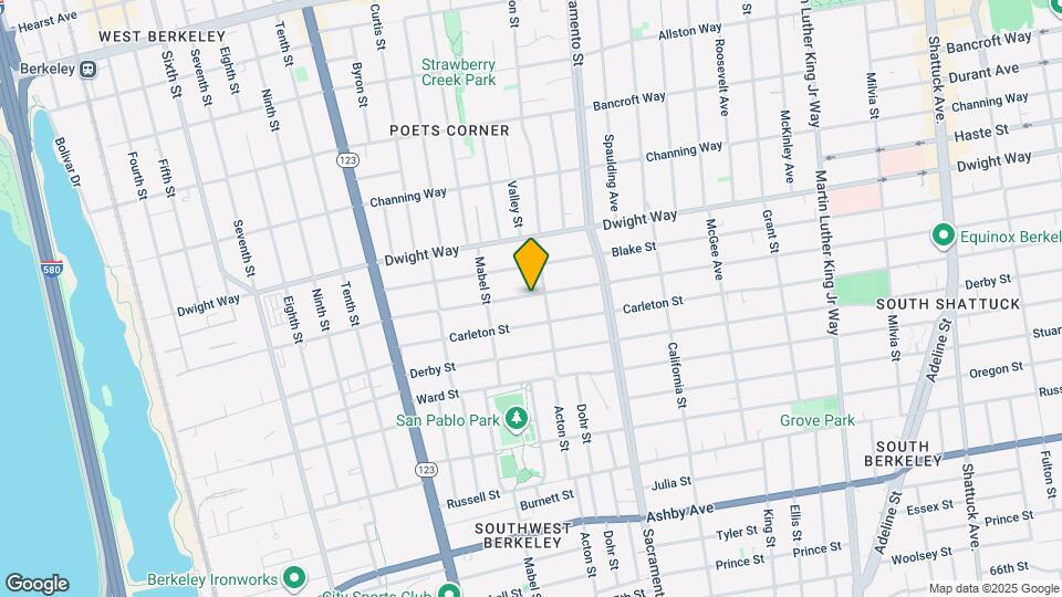 1338 Parker St Map and Location Details