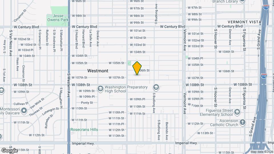 1317 W 107th St Map and Location Details