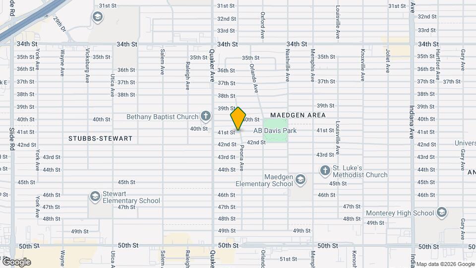 4301 41st St Map and Location Details