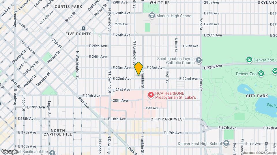1519 East 22nd Avenue Map and Location Details