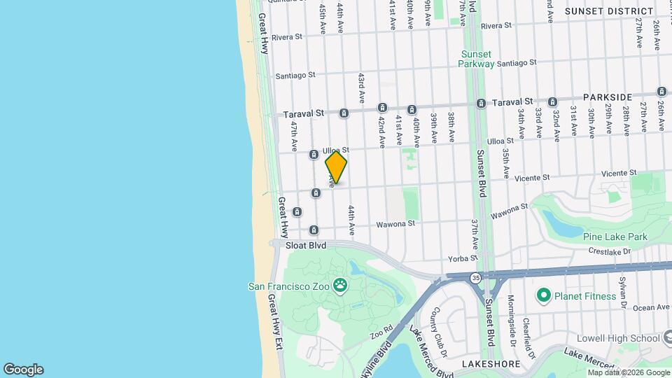 3351 Vicente St, Unit 3351 Map and Location Details