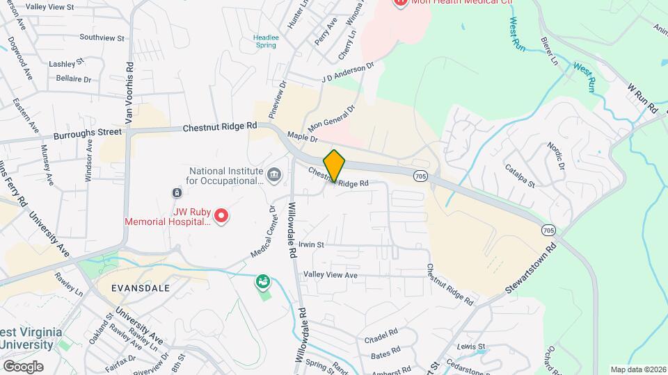 992 Northwestern Ave Map and Location Details