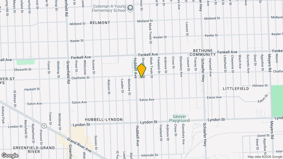 14951 Strathmoor St, Unit Upper Map and Location Details