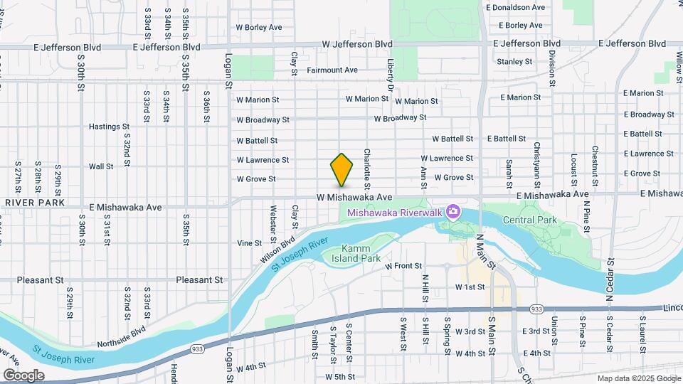 536 W Mishawaka Ave Map and Location Details