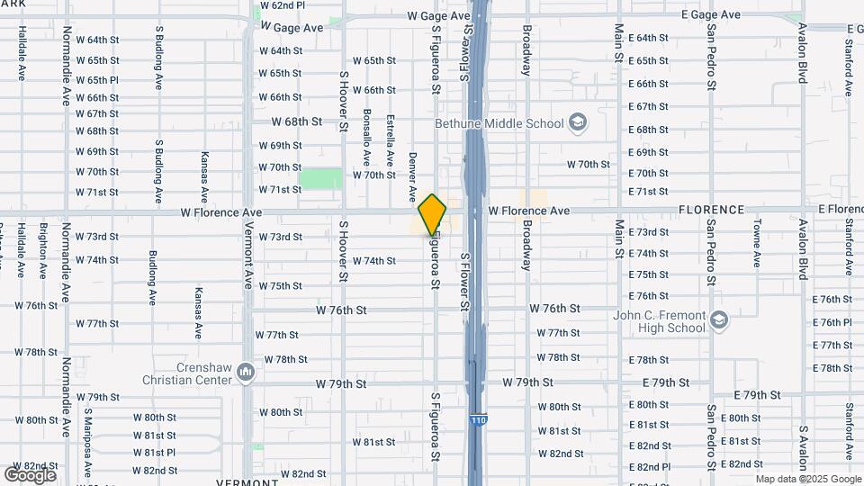 7307 S Figueroa St Map and Location Details