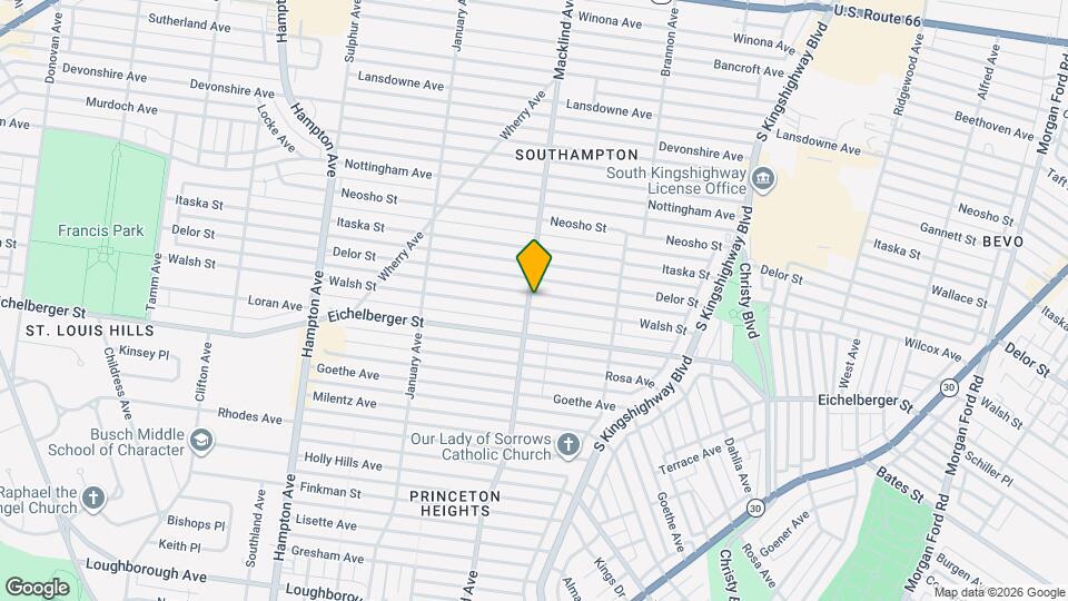5353 Walsh St Map and Location Details