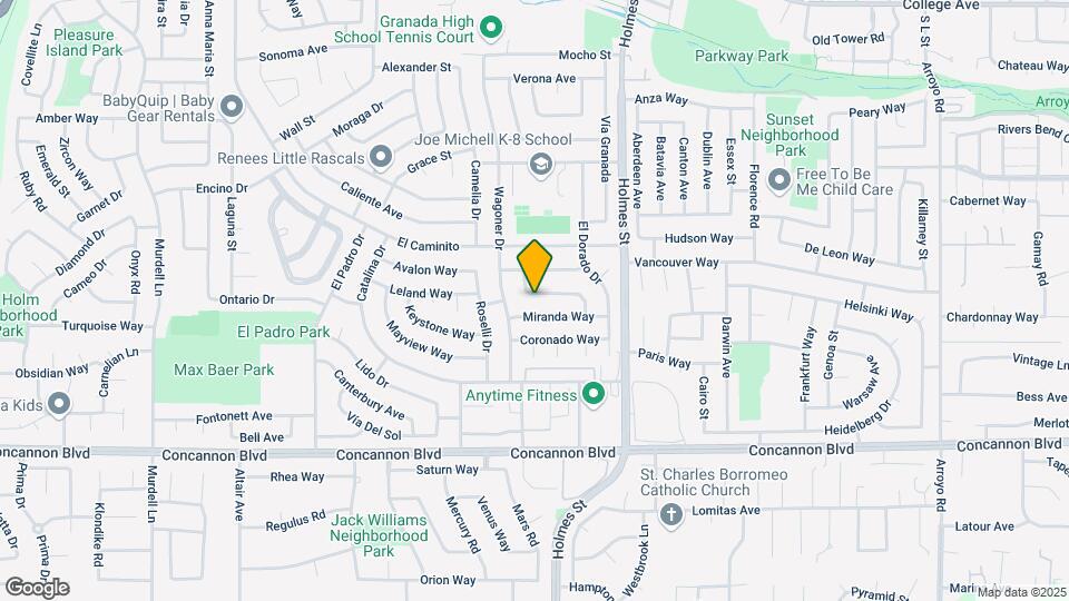 989 Madrone Way Map and Location Details