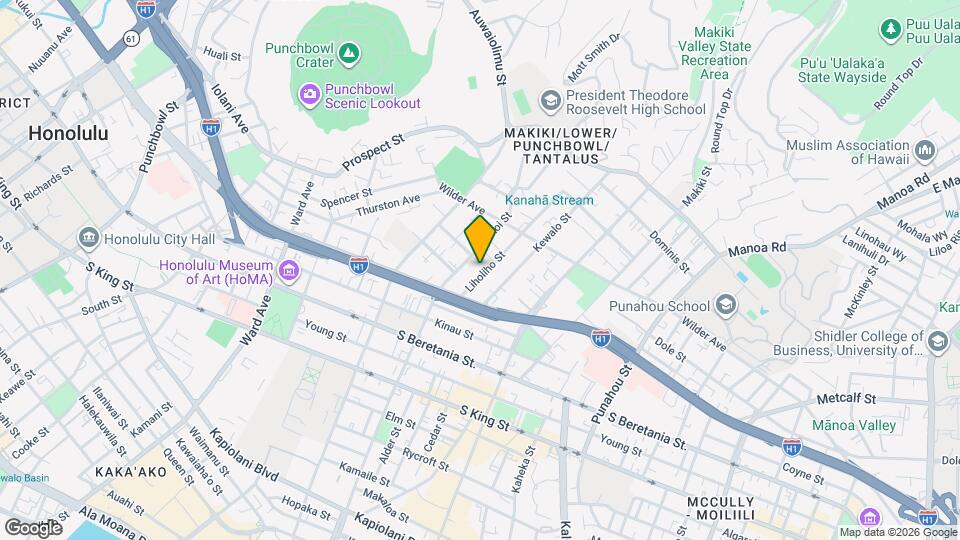 1446 Liholiho St Map and Location Details