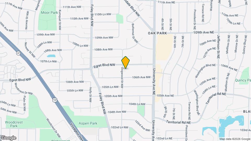10631 Dogwood St NW Map and Location Details