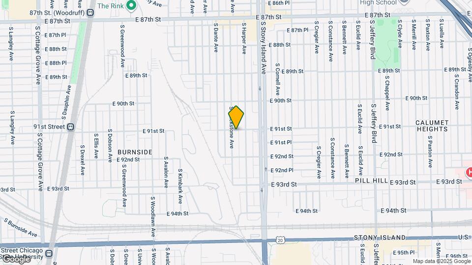 9101 S Blackstone Ave-Unit -2nd Map and Location Details