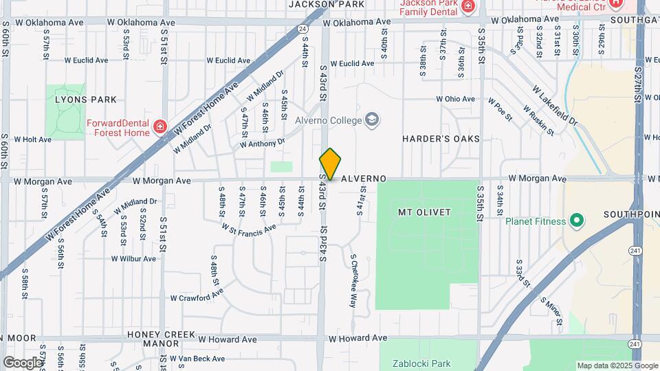 3508 S 43rd St, Unit 2 BR Condo with Garage Map and Location Details