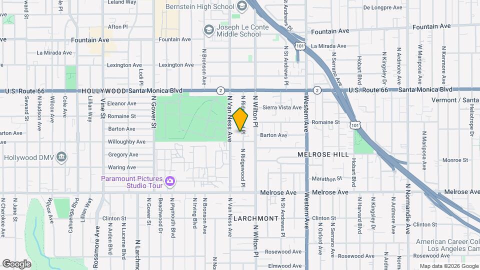 915 N Ridgewood Pl Map and Location Details