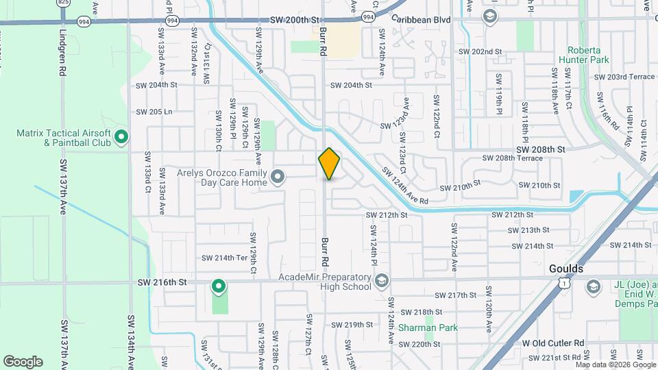 12641 SW 210th Terrace Map and Location Details