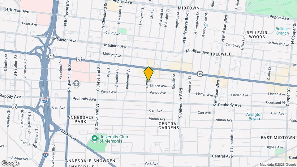 212 S Willett St Mapa y Detalles de la Ubicación