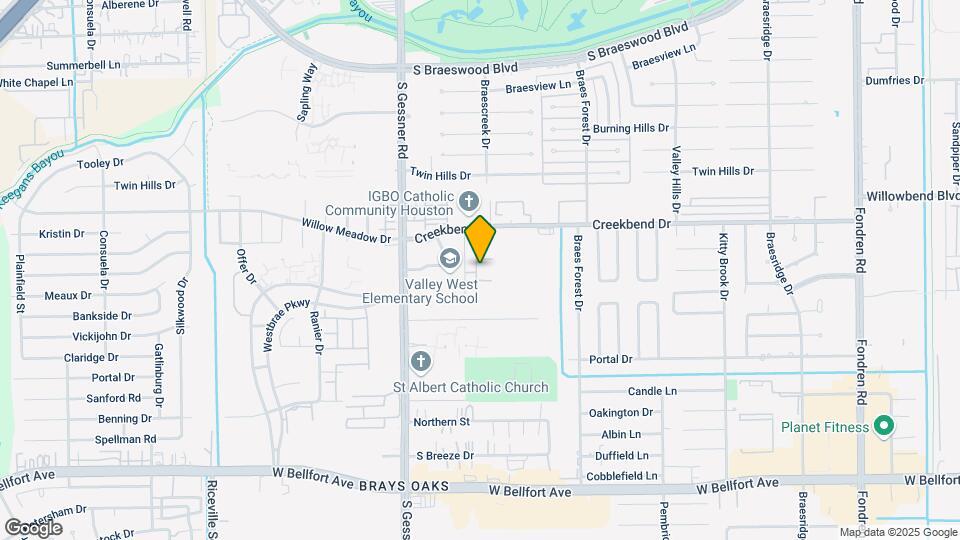 10875 Braes Bend Dr Mapa y Detalles de la Ubicación