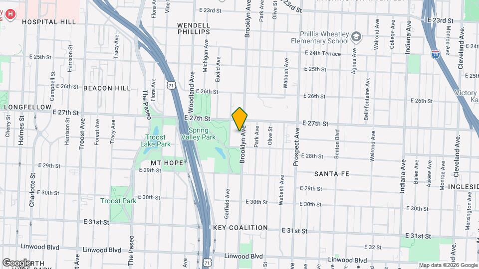 2724 Brooklyn Ave Map and Location Details