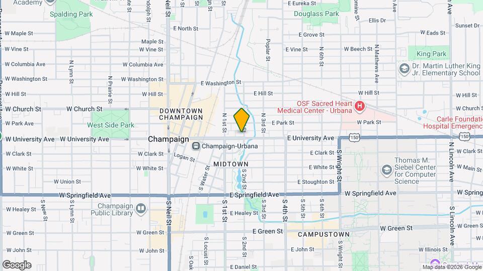 132 E University Ave Map and Location Details