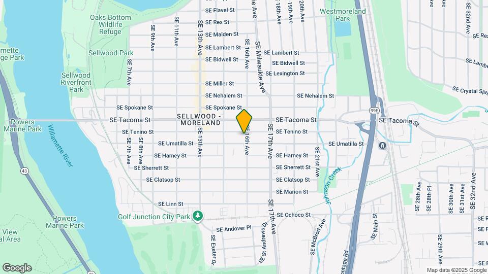 8215 SE 16th Ave Map and Location Details