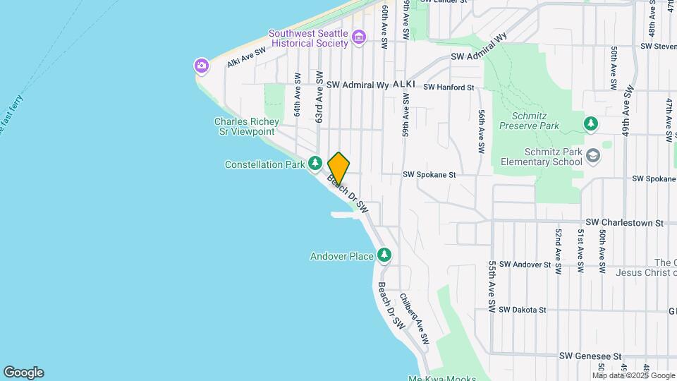 3633 Beach Dr SW Map and Location Details
