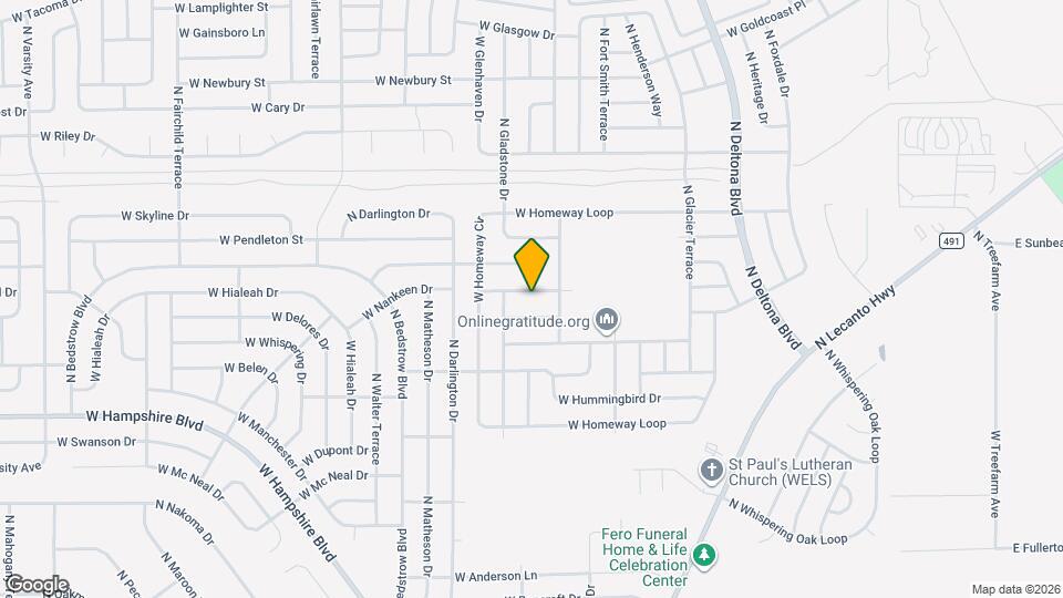 844 W Wycliffe Ln Map and Location Details