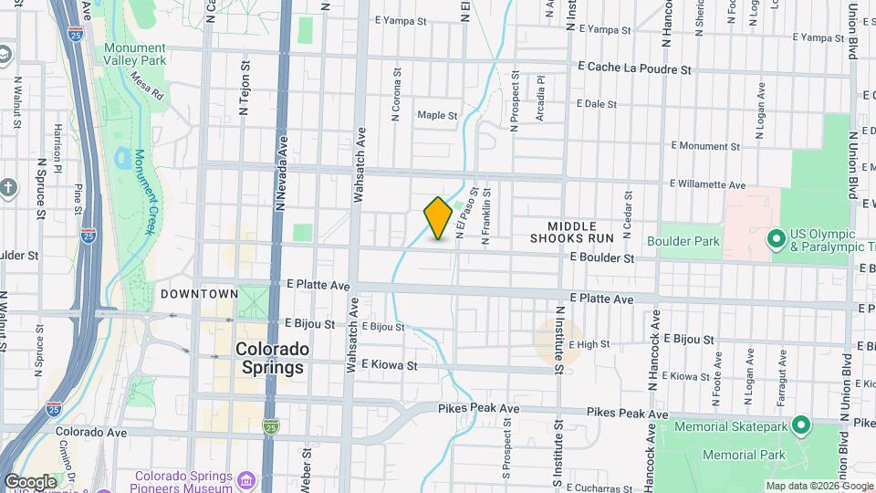 630 E Boulder St Map and Location Details