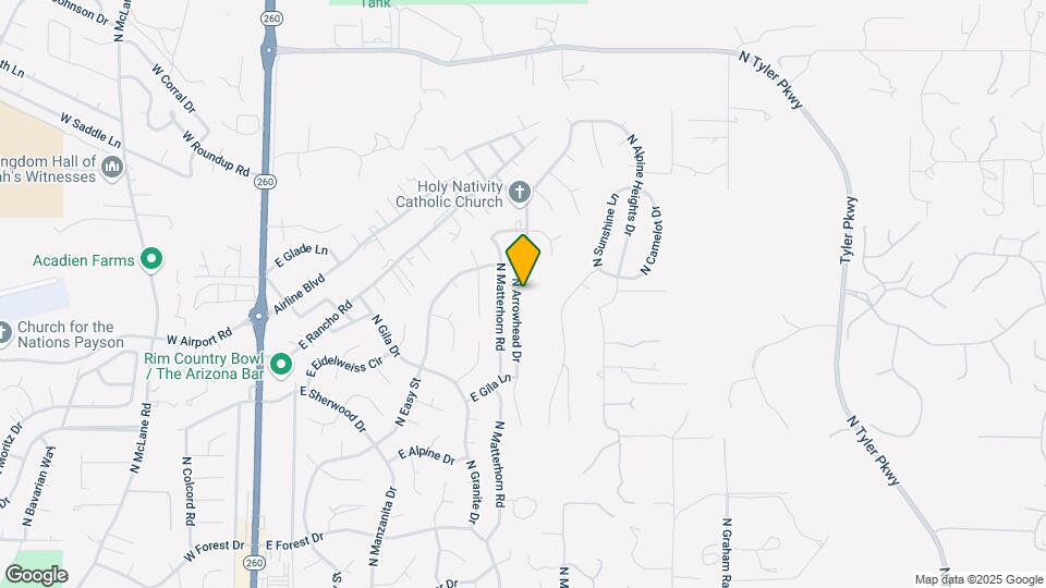 1207 N Arrowhead Dr Map and Location Details