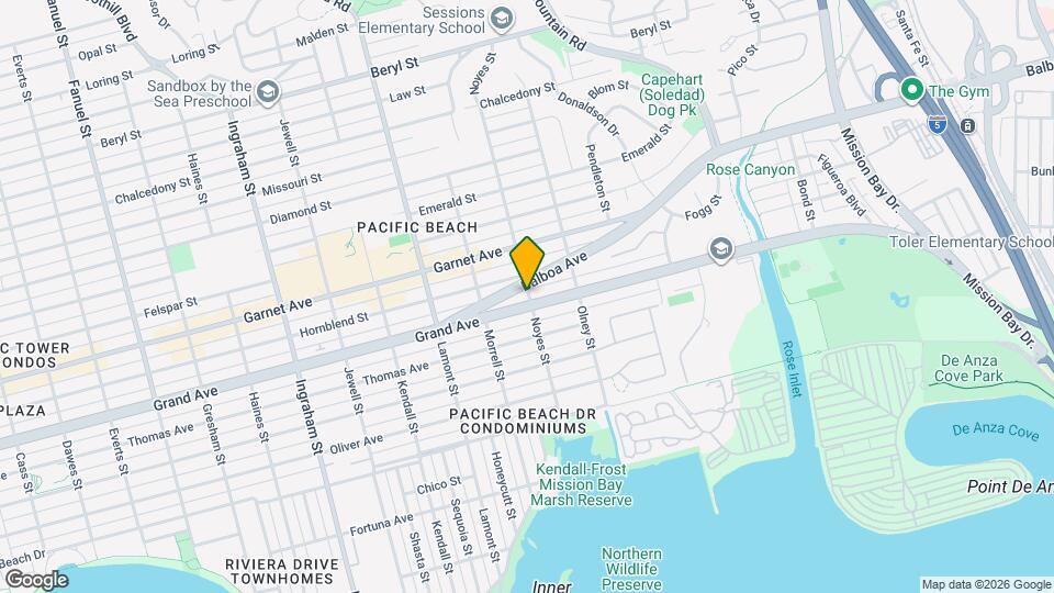 2157 Balboa Ave Mapa y Detalles de la Ubicación