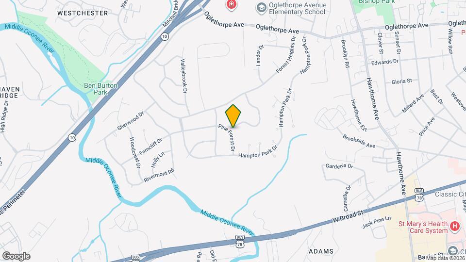 110 Pinecrest Terrace Map and Location Details