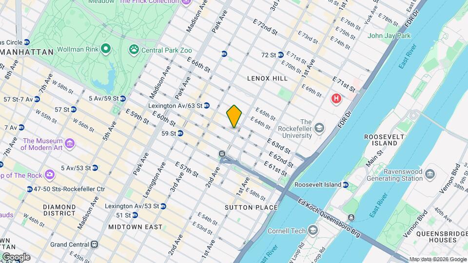 253 E 62nd St Map and Location Details