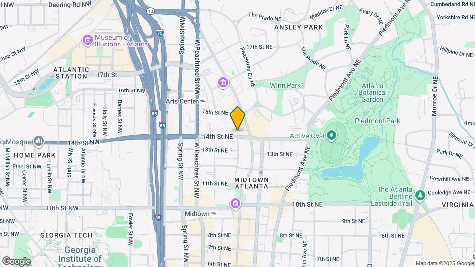 1180 Peachtree St NE Map and Location Details