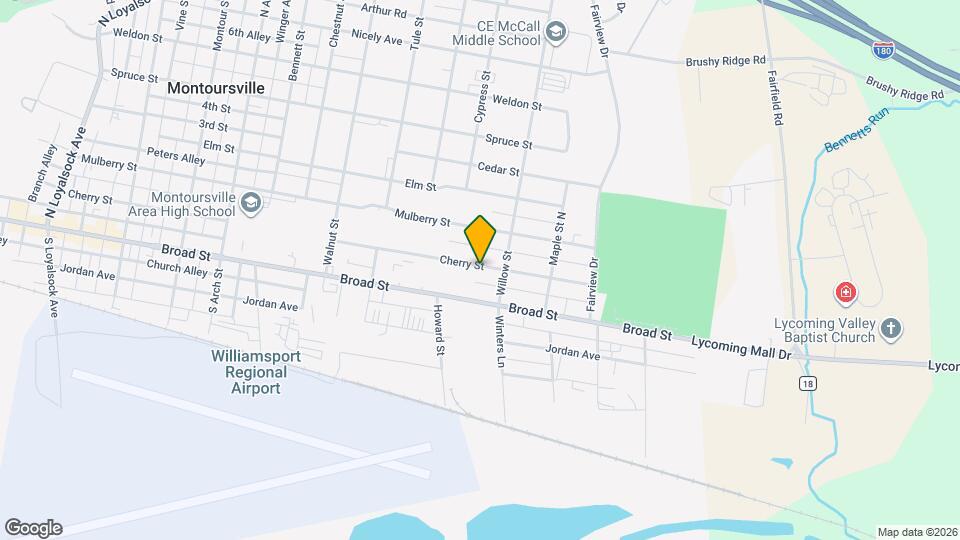 1078 Cherry St Map and Location Details