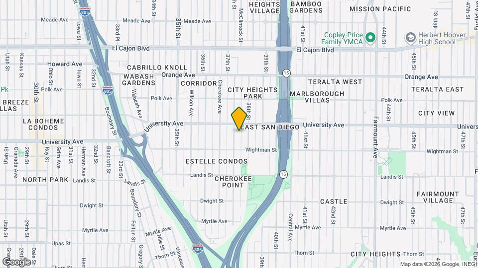 3855 1/2 37th St Map and Location Details