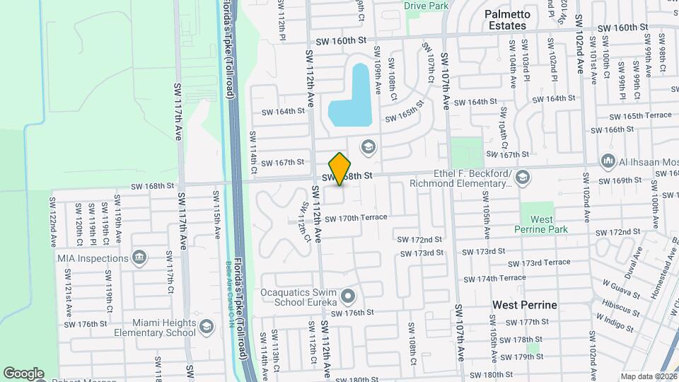 16906 SW 110th Ct Mapa y Detalles de la Ubicación