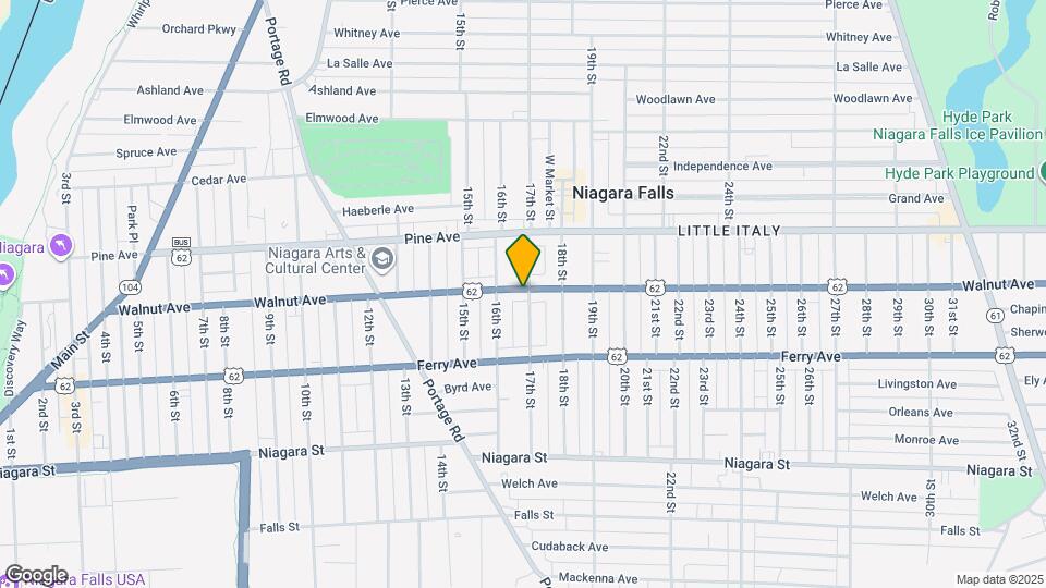 1625 Walnut Ave, Unit Upper 1 bedroom Map and Location Details