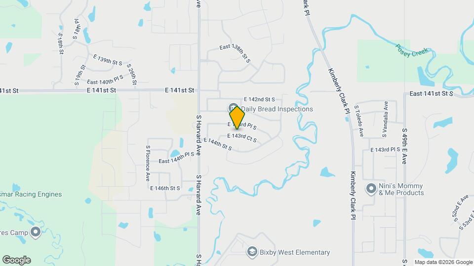 3543 E 143rd Ct S Map and Location Details