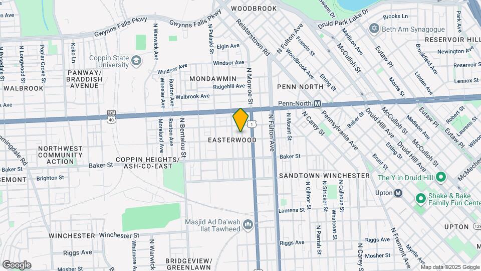 1708 Appleton St Map and Location Details