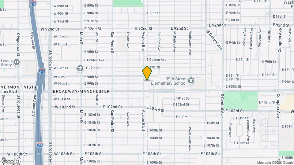 606 E 99th St Map and Location Details