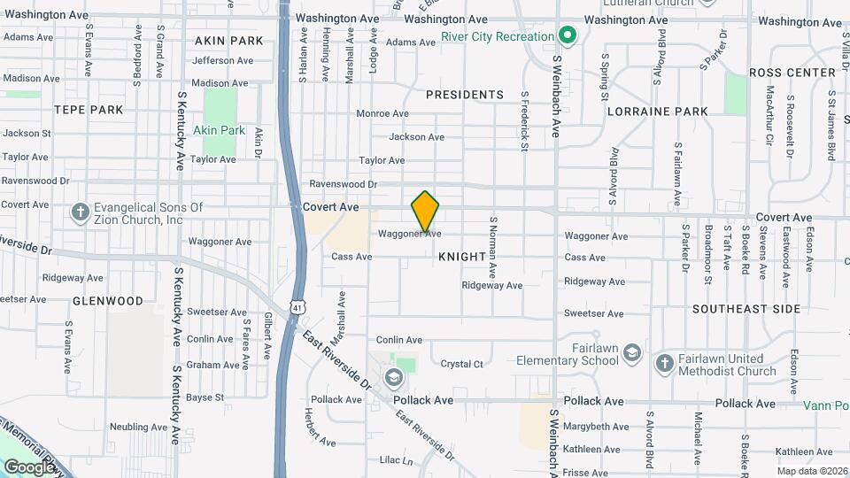 1525 Waggoner Ave Map and Location Details
