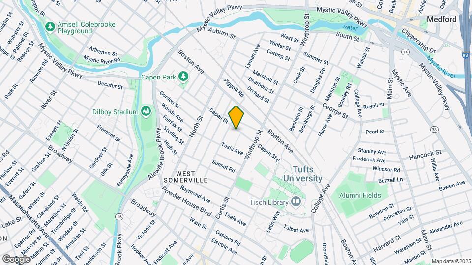 34 Capen St, Unit 1 Map and Location Details