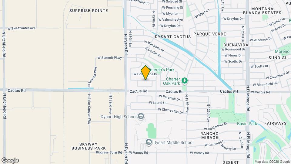 12937 W Bloomfield Rd Map and Location Details