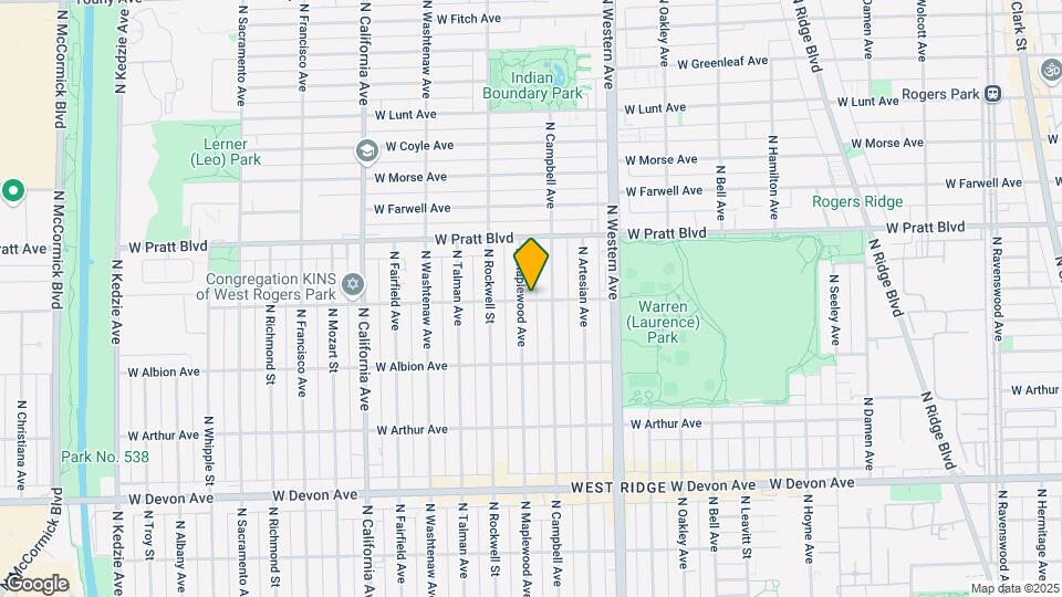 6705-6709 N Maplewood Ave Map and Location Details
