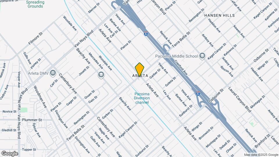 9791 Arleta Ave Map and Location Details