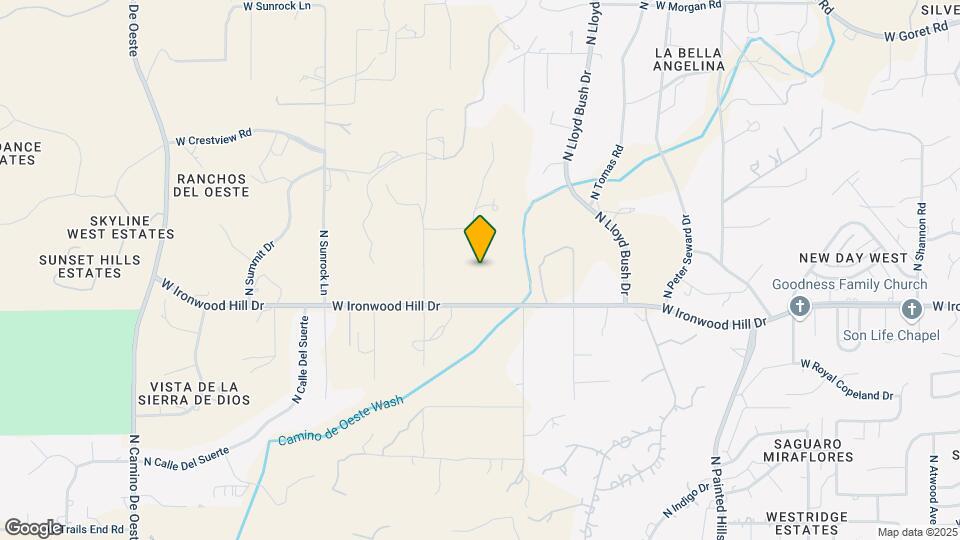 3810 W Ironwood Hill Dr Map and Location Details