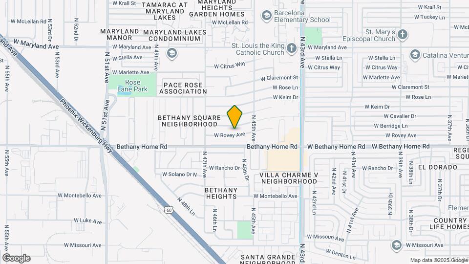 4538 W Rovey Ave Mapa y Detalles de la Ubicación