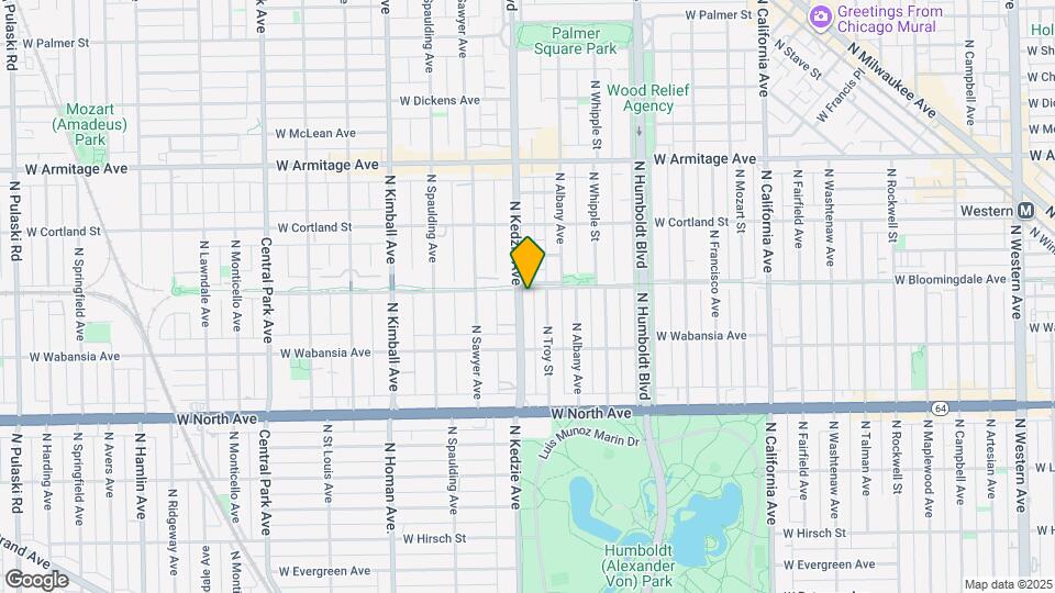 1753 N Kedzie Ave, Unit 2 Mapa y Detalles de la Ubicación